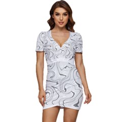 Abstract T- Shirt Vea I I T- Shirt Low Cut Cap Sleeve Mini Dress