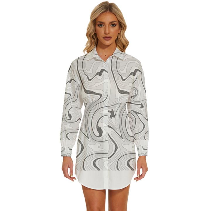 Abstract T- Shirt Vea I I T- Shirt Womens Long Sleeve Shirt Dress