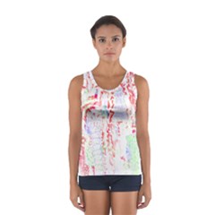 Abstractart T- Shirt Abstract Forest In Pink T- Shirt Sport Tank Top  by maxcute