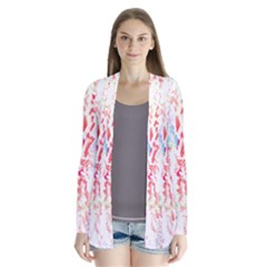 Abstractart T- Shirt Abstract Forest In Pink T- Shirt Drape Collar Cardigan by maxcute