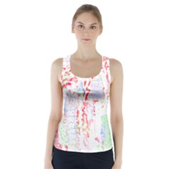 Abstractart T- Shirt Abstract Forest In Pink T- Shirt Racer Back Sports Top by maxcute