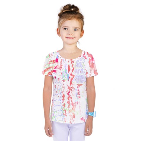 Abstractart T- Shirt Abstract Forest In Pink T- Shirt Kids  One Piece Tee by maxcute