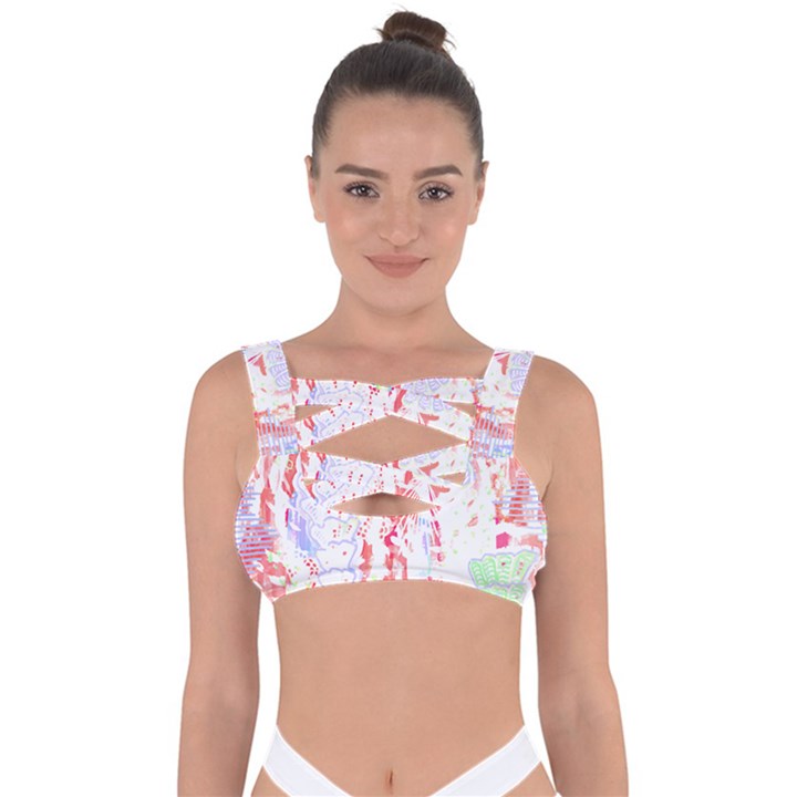 Abstractart T- Shirt Abstract Forest In Pink T- Shirt Bandaged Up Bikini Top