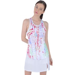 Abstractart T- Shirt Abstract Forest In Pink T- Shirt Racer Back Mesh Tank Top by maxcute