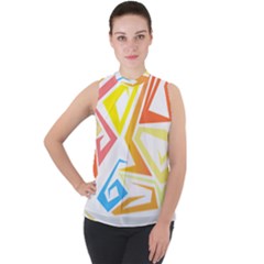 African Patterns T- Shirt Africa Is My Dna T- Shirt Mock Neck Chiffon Sleeveless Top by maxcute