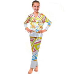 African Patterns T- Shirt Africa Is My Dna T- Shirt Kid s Satin Long Sleeve Pajamas Set by maxcute