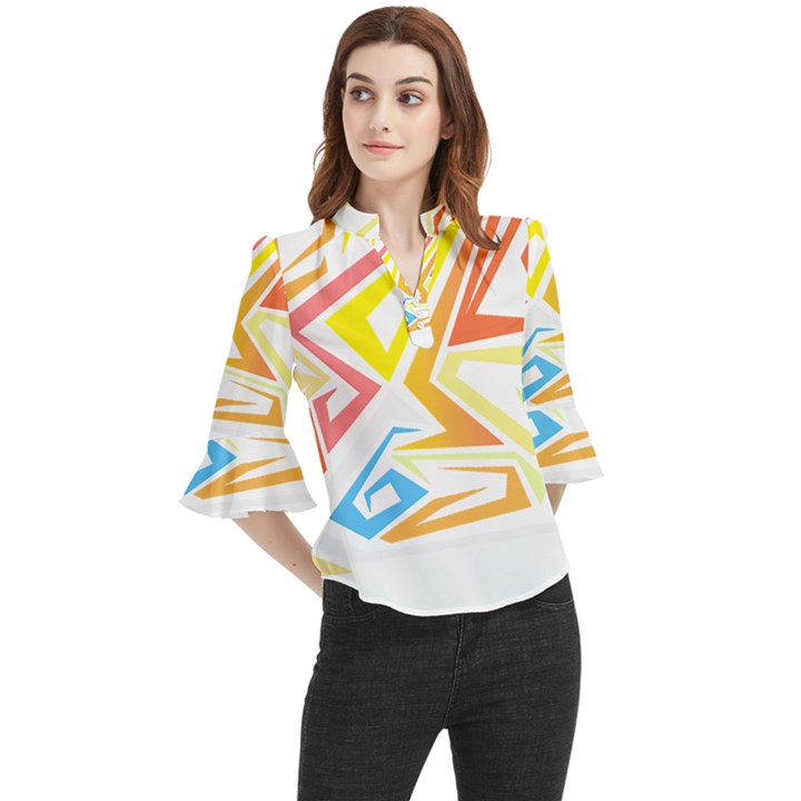 African Patterns T- Shirt Africa Is My Dna T- Shirt Loose Horn Sleeve Chiffon Blouse