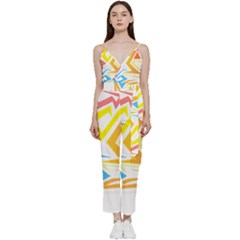 African Patterns T- Shirt Africa Is My Dna T- Shirt V-neck Spaghetti Strap Tie Front Jumpsuit