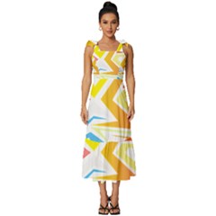 African Patterns T- Shirt Africa Is My Dna T- Shirt Tie-strap Tiered Midi Chiffon Dress