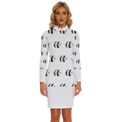 Animal T- Shirt Funny Unique Animal 5 Long Sleeve Shirt Collar Bodycon Dress