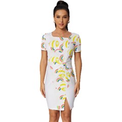 Animal T- Shirt Funny Unique Animal Fitted Knot Split End Bodycon Dress