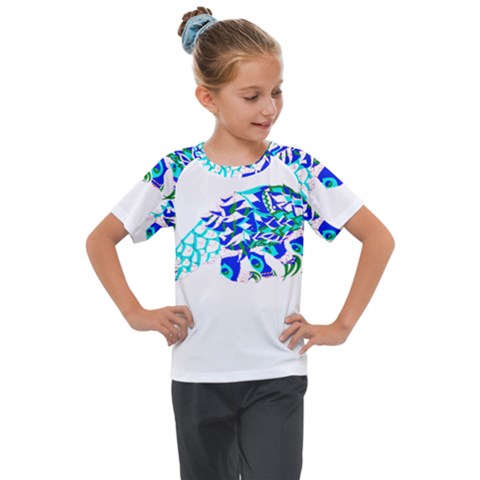 Armadillo T- Shirtthe Magnificent Armored Pangolin Ecopop Art T- Shirt Kids  Mesh Piece Tee by maxcute