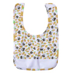 Art T- Shirt Brown Bunnies And Orange Carrots On Goldenrod Easter Pattern T- Shirt Baby Bib by maxcute