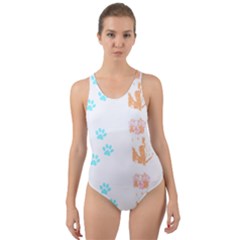 Australian Shepherd Dog Pattern T- Shirt Australian Shepherd Dog Cute Pattern T- Shirt (2) Cut-out Back One Piece Swimsuit by maxcute