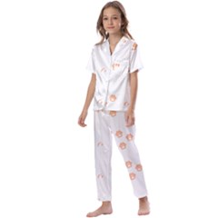 Australian Shepherd T- Shirt Australian Shepherd Dog Pattern T- Shirt Kids  Satin Short Sleeve Pajamas Set