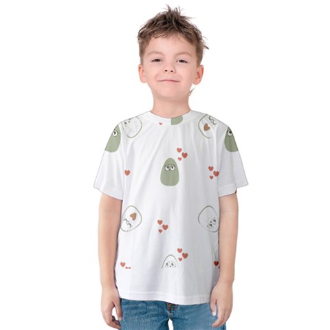 Avocado T- Shirtavocado Pattern T- Shirt Kids  Cotton Tee by maxcute