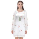 Avocado T- Shirtavocado Pattern T- Shirt Long Sleeve Chiffon Shift Dress  View1