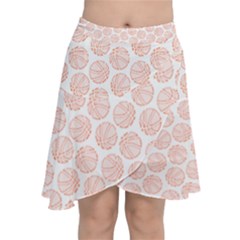 Basketball T- Shirt Basket Ball Pattern T- Shirt Chiffon Wrap Front Skirt by maxcute