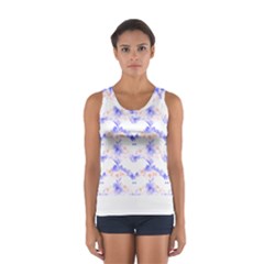 Bat Pattern T- Shirt Bats And Bows Blue Orange T- Shirt Sport Tank Top  by maxcute