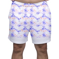 Bat Pattern T- Shirt Bats And Bows Blue Orange T- Shirt Men s Shorts by maxcute