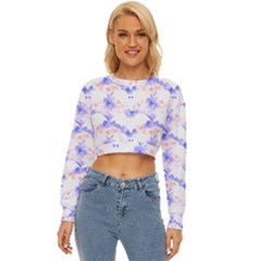 Bat Pattern T- Shirt Bats And Bows Blue Orange T- Shirt Lightweight Long Sleeve Sweatshirt