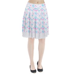 Bat Pattern T- Shirt Bats And Bows Blue Pink T- Shirt Pleated Skirt by maxcute