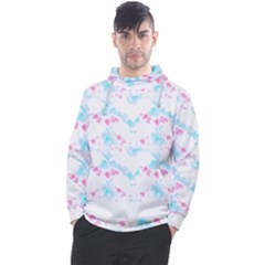 Bat Pattern T- Shirt Bats And Bows Blue Pink T- Shirt Men s Pullover Hoodie by maxcute