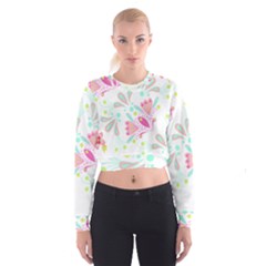 Batik T- Shirt Batik Floral Pattern T- Shirt Cropped Sweatshirt by maxcute