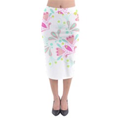 Batik T- Shirt Batik Floral Pattern T- Shirt Midi Pencil Skirt by maxcute