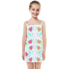 Batik T- Shirt Batik Flower Pattern 5 Kids  Summer Sun Dress