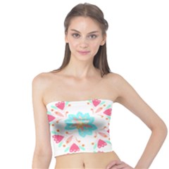 Batik T- Shirt Batik Flower Pattern 6 Tube Top by maxcute