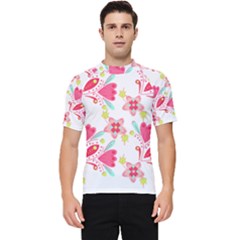 Batik T- Shirt Batik Flower Pattern 7 Men s Short Sleeve Rash Guard by maxcute