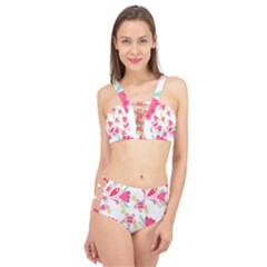 Batik T- Shirt Batik Flower Pattern 7 Cage Up Bikini Set by maxcute