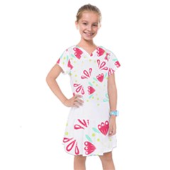 Batik T- Shirt Batik Flower Pattern T- Shirt Kids  Drop Waist Dress by maxcute