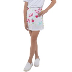 Batik T- Shirt Batik Flower Pattern T- Shirt Kids  Tennis Skirt by maxcute