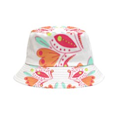 Batik T- Shirt Batik Flower Pattern8 Inside Out Bucket Hat by maxcute