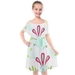 Batik T- Shirt Batik Flowers  Pattern T- Shirt Kids  Cut Out Shoulders Chiffon Dress by maxcute