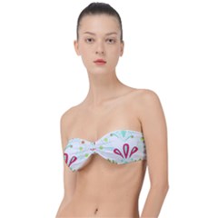 Batik T- Shirt Batik Flowers  Pattern T- Shirt Classic Bandeau Bikini Top  by maxcute