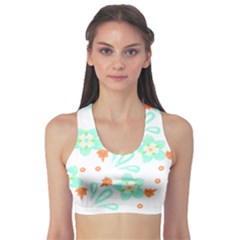 Batik T- Shirt Batik Flowers Pattern 15 Sports Bra by maxcute