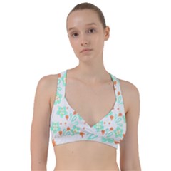 Batik T- Shirt Batik Flowers Pattern 15 Sweetheart Sports Bra by maxcute