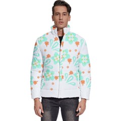 Batik T- Shirt Batik Flowers Pattern 15 Men s Puffer Bubble Jacket Coat by maxcute