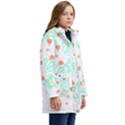 Batik T- Shirt Batik Flowers Pattern 15 Kid s Hooded Longline Puffer Jacket View2