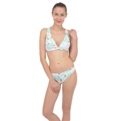 Batik T- Shirt Batik Flowers Pattern 15 Classic Banded Bikini Set  by maxcute