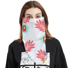 Batik T- Shirt Batik Flowers Pattern 17 Face Covering Bandana (triangle)