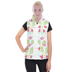 Batik T- Shirt Batik Flowers Pattern T- Shirt Women s Button Up Vest by maxcute