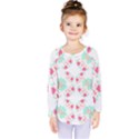 Batik T- Shirt Flowers Batik Pattern T- Shirt Kids  Long Sleeve Tee View1