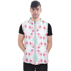 Batik T- Shirt Flowers Batik Pattern T- Shirt Men s Puffer Vest by maxcute