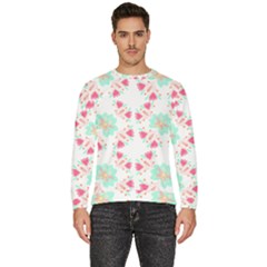 Batik T- Shirt Flowers Batik Pattern T- Shirt Men s Fleece Sweatshirt by maxcute