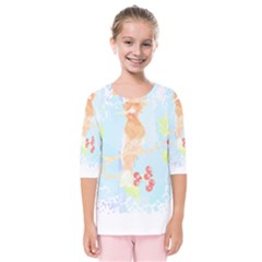 Bird Lover T- Shirtbird T- Shirt (13) Kids  Quarter Sleeve Raglan Tee