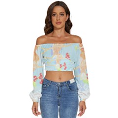 Bird Lover T- Shirtbird T- Shirt (13) Long Sleeve Crinkled Weave Crop Top